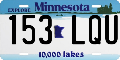 MN license plate 153LQU