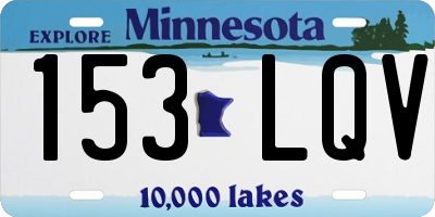 MN license plate 153LQV