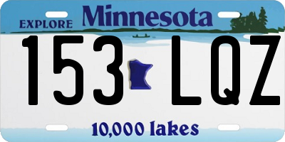 MN license plate 153LQZ