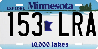 MN license plate 153LRA