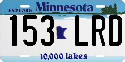 MN license plate 153LRD