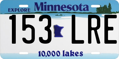 MN license plate 153LRE