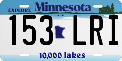 MN license plate 153LRI