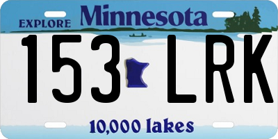 MN license plate 153LRK