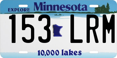 MN license plate 153LRM