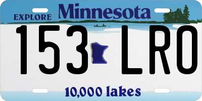 MN license plate 153LRO