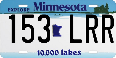 MN license plate 153LRR