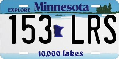 MN license plate 153LRS