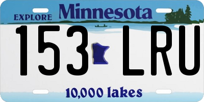 MN license plate 153LRU