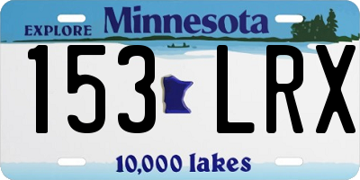 MN license plate 153LRX