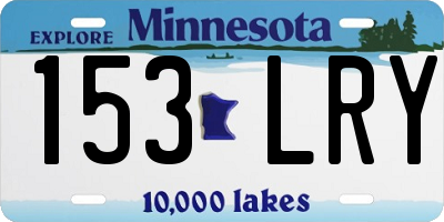 MN license plate 153LRY