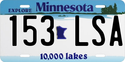 MN license plate 153LSA