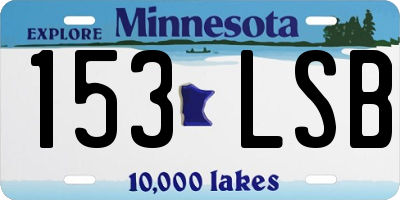 MN license plate 153LSB