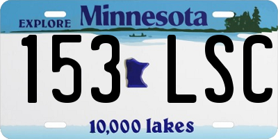 MN license plate 153LSC