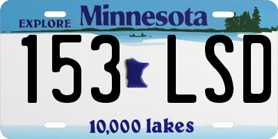 MN license plate 153LSD