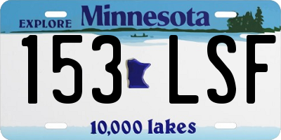 MN license plate 153LSF