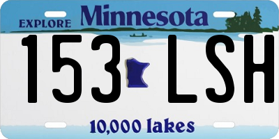 MN license plate 153LSH