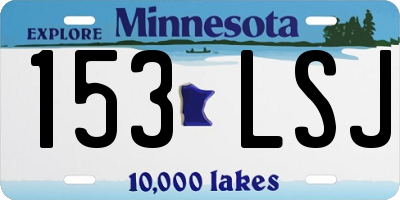 MN license plate 153LSJ