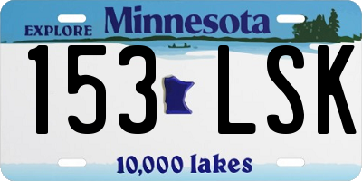 MN license plate 153LSK