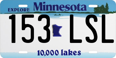 MN license plate 153LSL