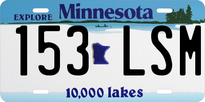 MN license plate 153LSM