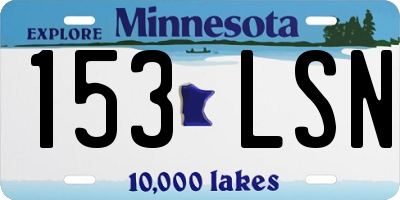 MN license plate 153LSN