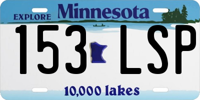 MN license plate 153LSP