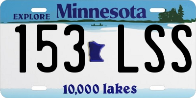 MN license plate 153LSS