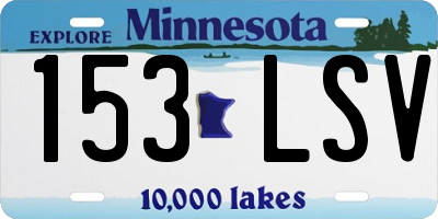 MN license plate 153LSV