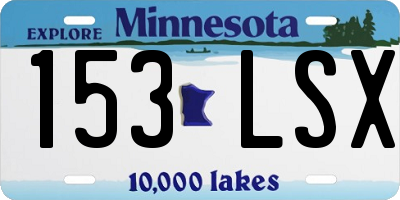 MN license plate 153LSX