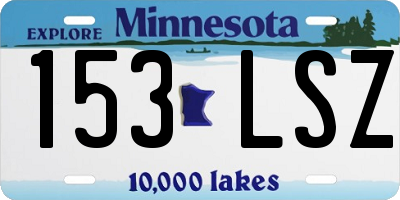MN license plate 153LSZ