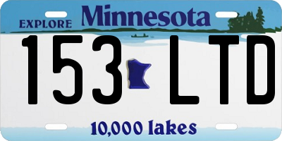 MN license plate 153LTD