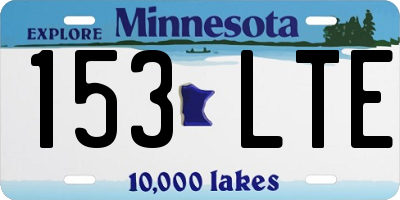 MN license plate 153LTE