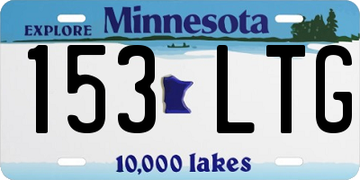 MN license plate 153LTG