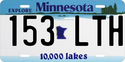 MN license plate 153LTH