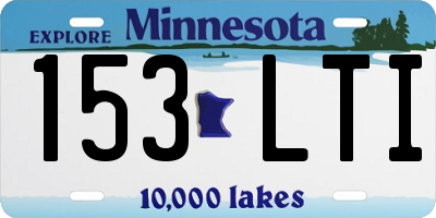 MN license plate 153LTI