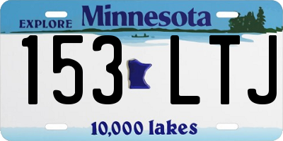 MN license plate 153LTJ