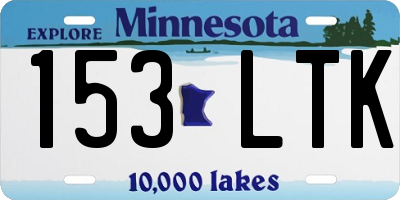 MN license plate 153LTK