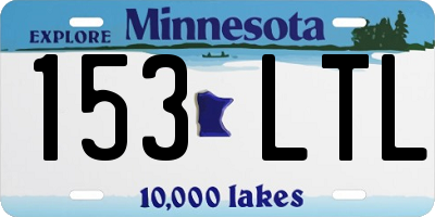 MN license plate 153LTL