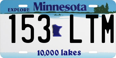 MN license plate 153LTM