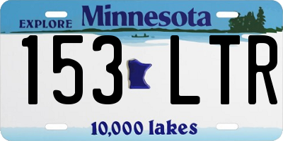MN license plate 153LTR