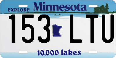 MN license plate 153LTU