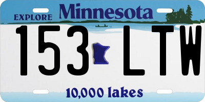 MN license plate 153LTW