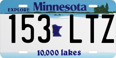 MN license plate 153LTZ
