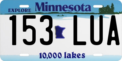 MN license plate 153LUA