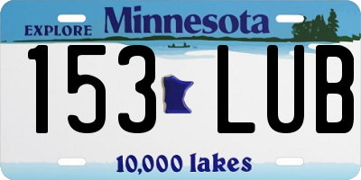 MN license plate 153LUB