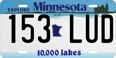 MN license plate 153LUD