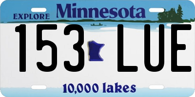 MN license plate 153LUE