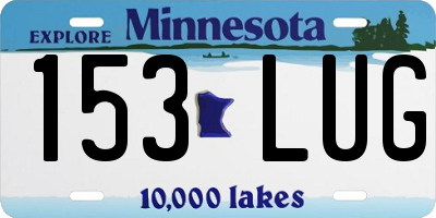 MN license plate 153LUG