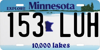 MN license plate 153LUH